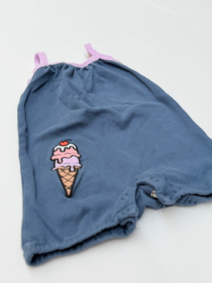 Snugabye Ice Cream Cone Romper 9-12M