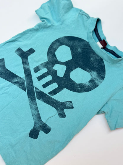 Tea Collection Skull Crossbones Tee Size 3
