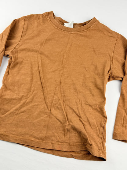 Zara Brown Long Sleeve T-Shirt 3-4Y
