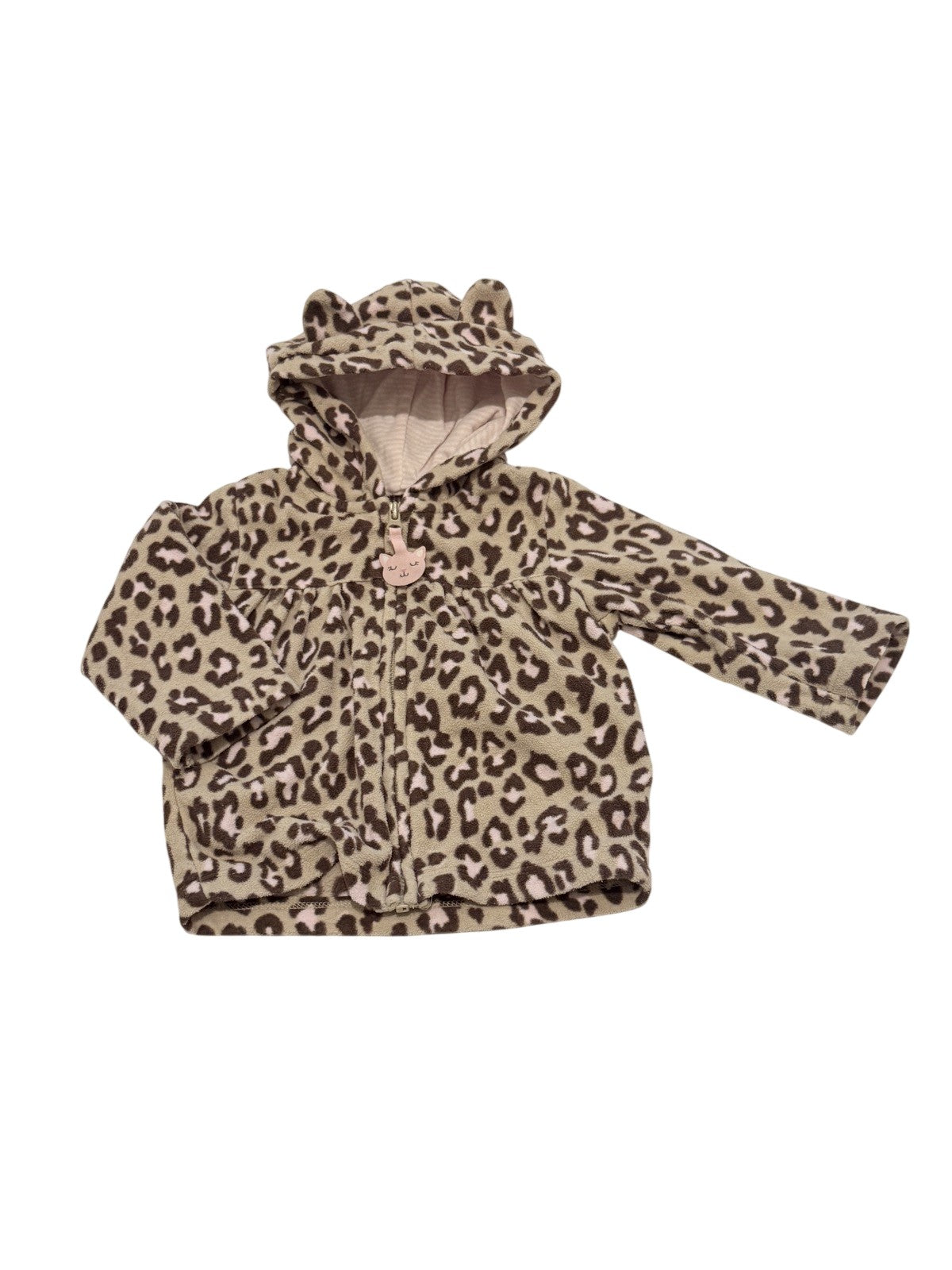 Carter's Leopard Fleece Hoodie Jacket 6M