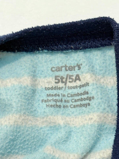 Carter's Excavator Striped Sleeper Size 5T