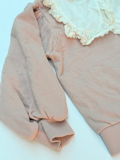 Flo Pink Lace Collar Sweatshirt 13