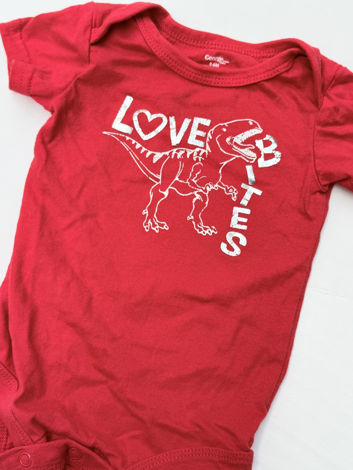 George Baby Love Bites Dino Bodysuit 3-6M