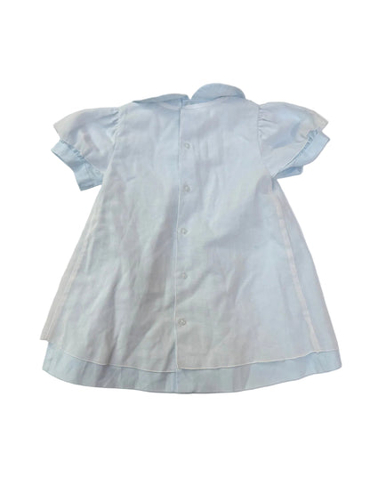 Vintage Carriage Boutiques Blue Embroidered Dress 18M