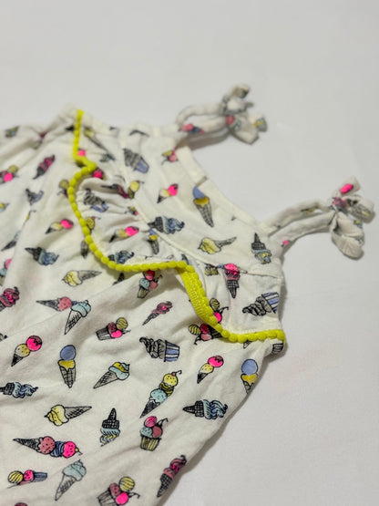 Gap Ice Cream Print Romper 3-6m