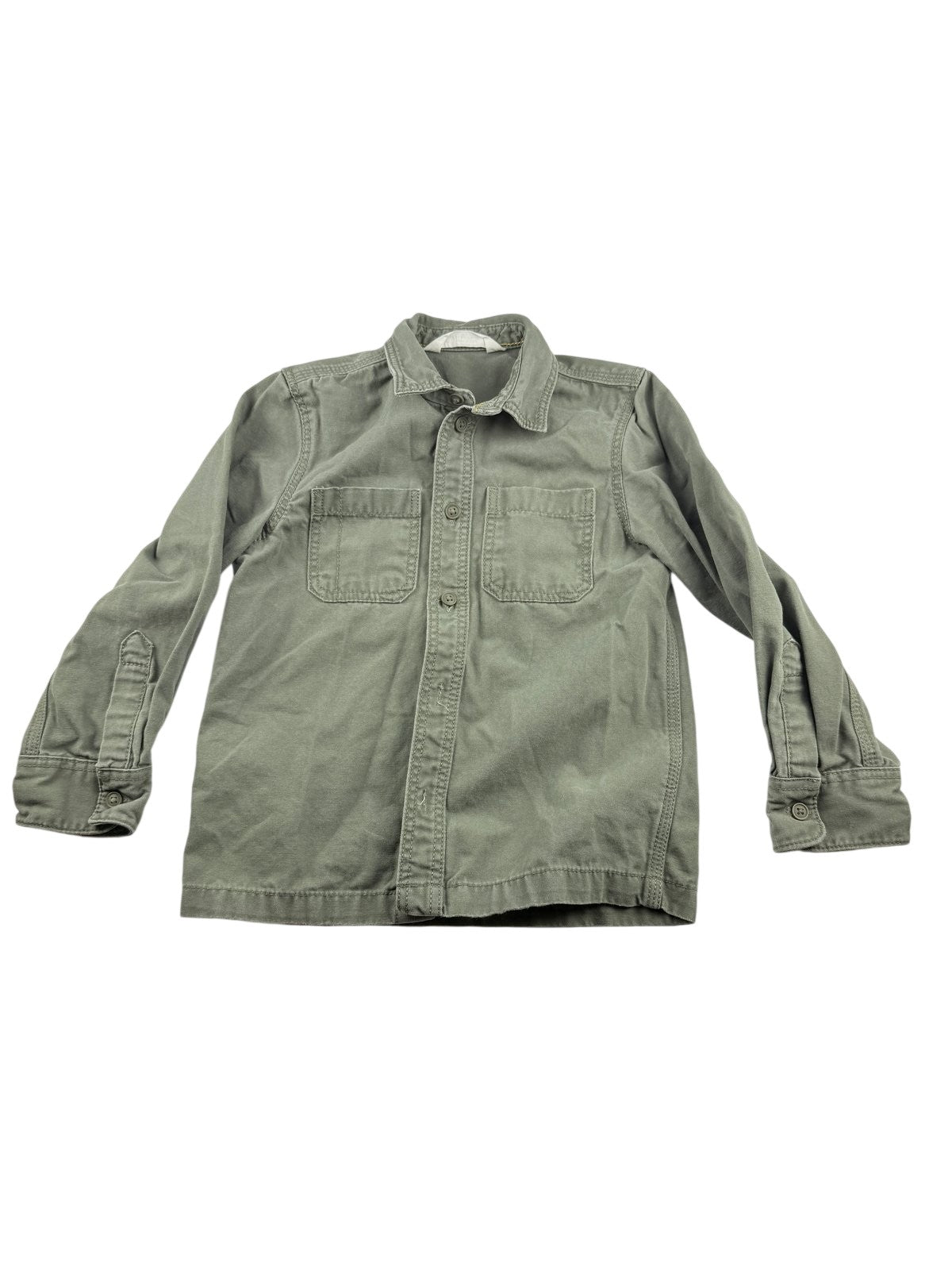 H&M Olive Green Canvas Jacket Size 5-6Y