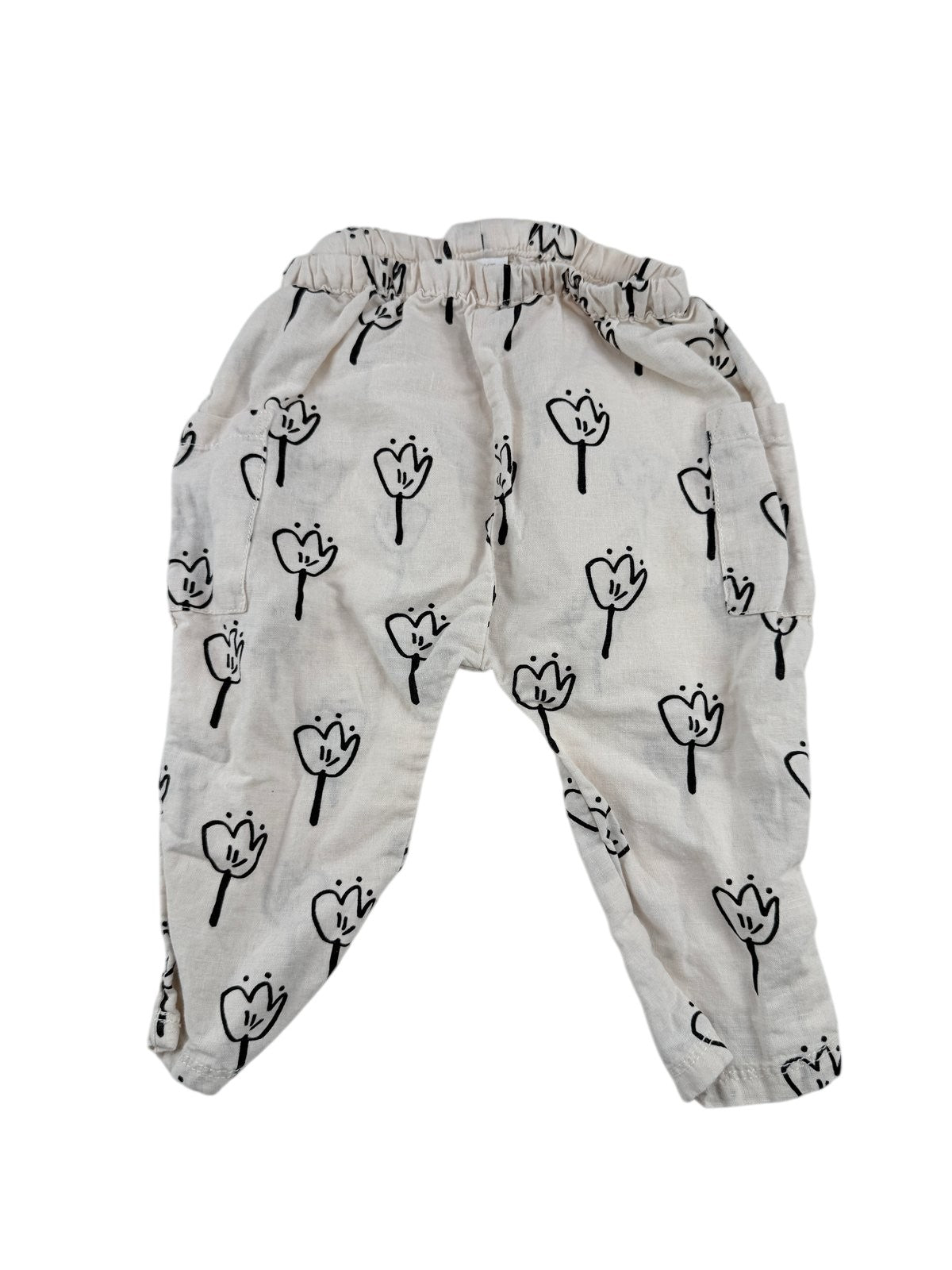 Next baby Tulip Print Linen Pants 9-12M