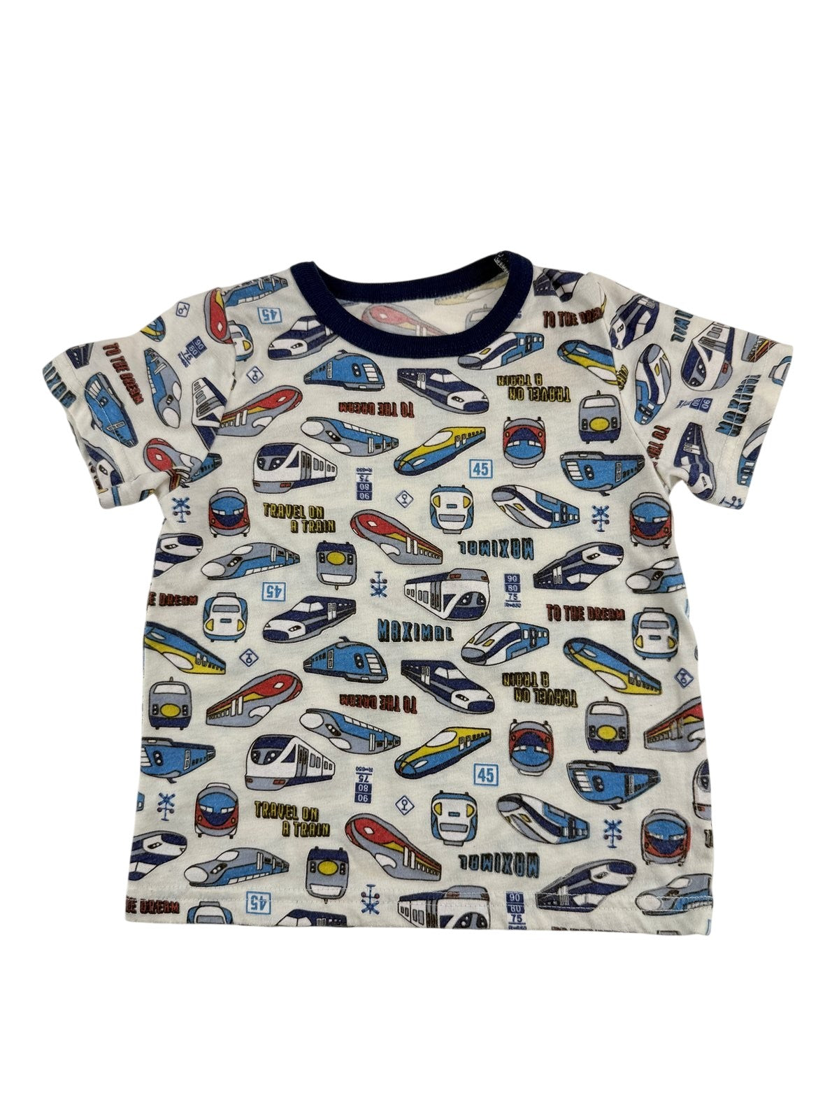 Train Print Short Sleeve T-Shirt Size 2T