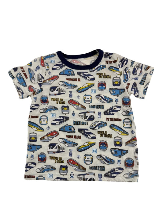 Train Print Short Sleeve T-Shirt Size 2T