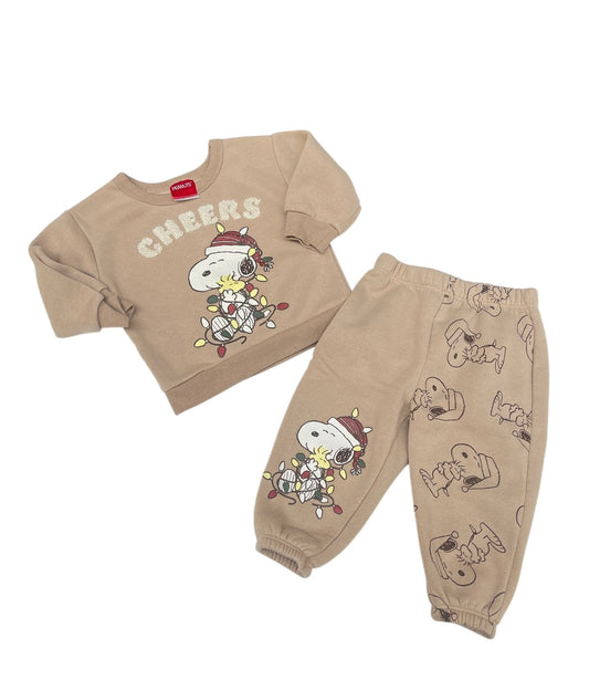 Peanuts Snoopy Cheers Sweatshirt Set 12M