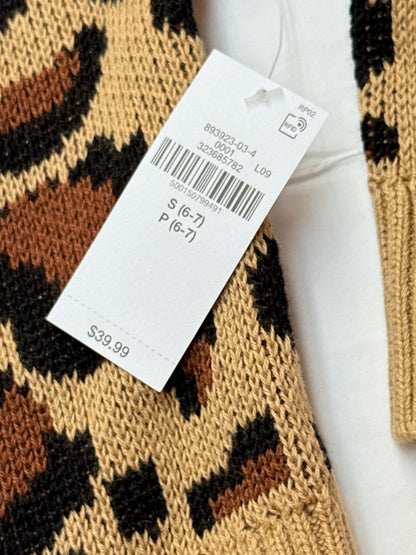 NWT - Old Navy Leopard Print Cardigan Size 6-7