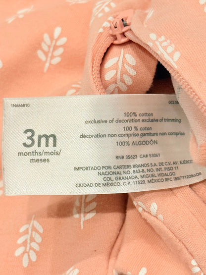 Carter's Pink Bee Footed Sleeper 3M