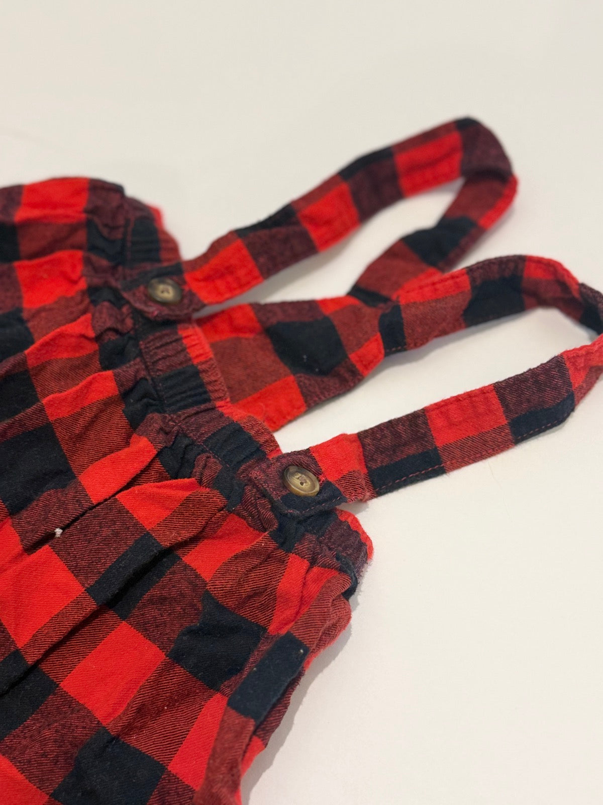 Carter's Buffalo Plaid Suspender Skirt 9M