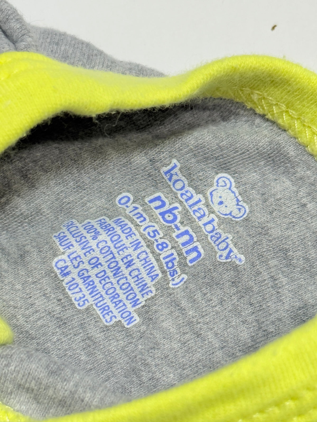 Koala Baby Gray Rainbow Sleeper NB