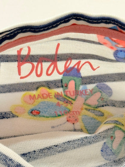 Boden Butterfly Stripe T-Shirt Size 4-5y