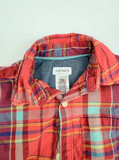 Carter's Plaid Long Sleeve Button-Down Shirt 3T