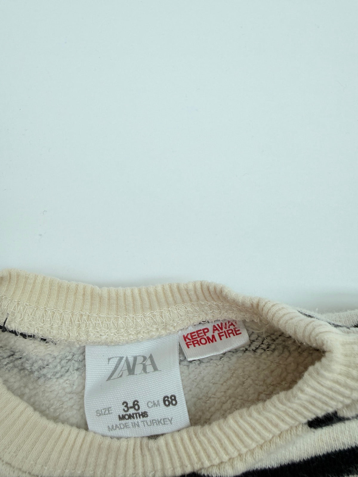 Zara Calm Mood Striped Sweatshirt 3-6M