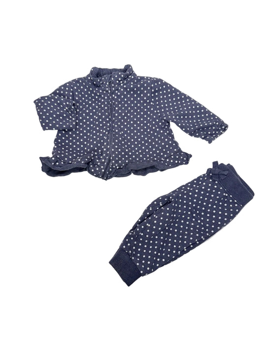 Joe Fresh Navy Polka Dot 2-Piece Set 3-6m