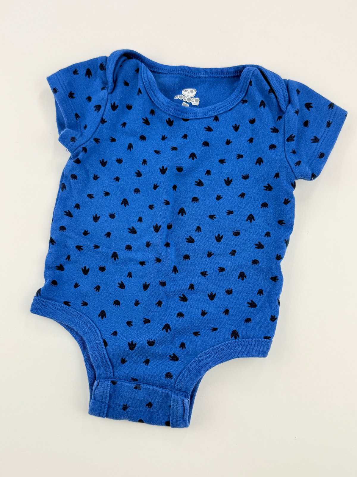 Rococo Dinosaur Footprint Bodysuit 6M