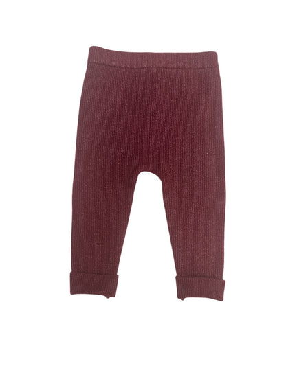 M&S Berry Ribbed Leggings 9-12M