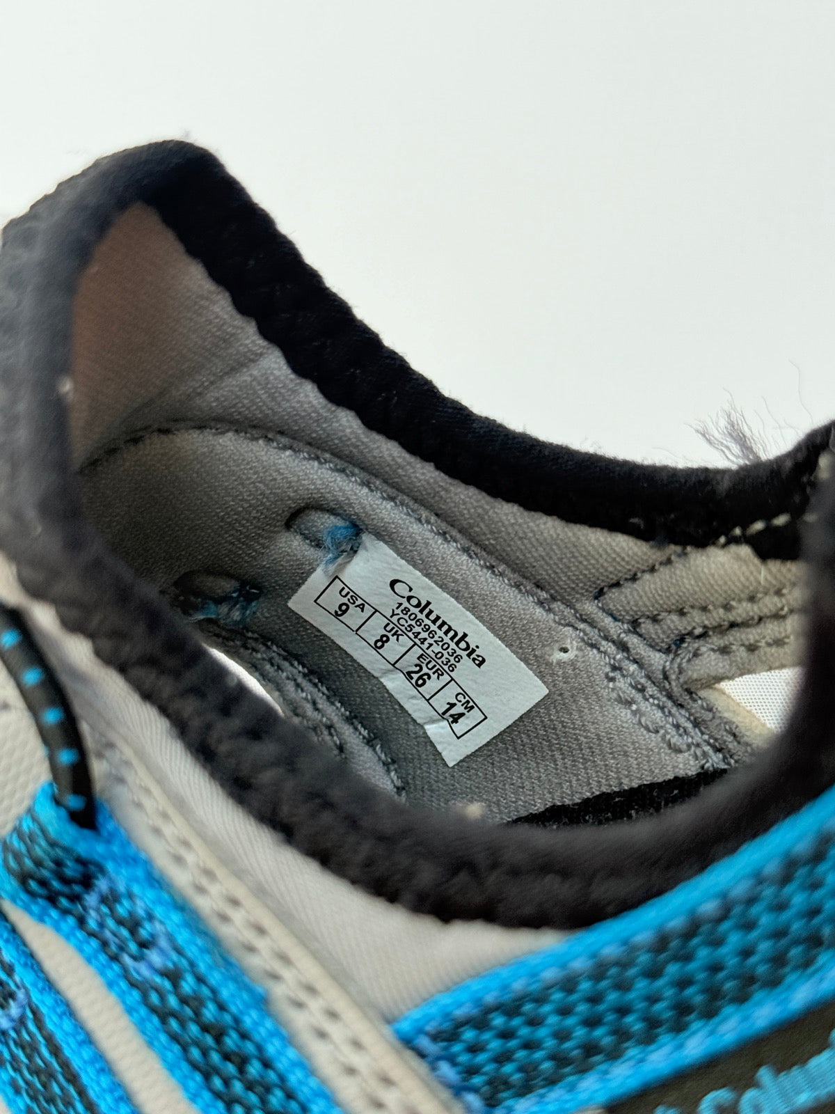 Columbia Water Shoe Gray Blue Size 9