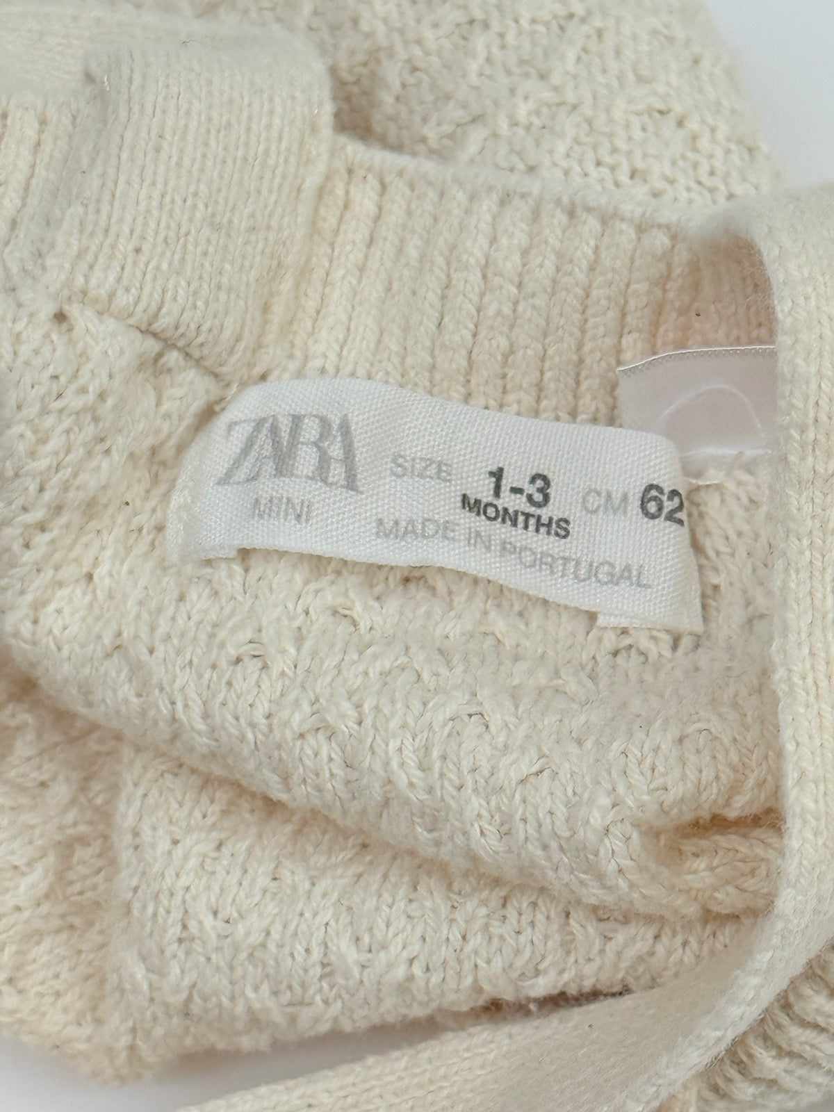 Zara Knit Romper Suspender Bloomer 1-3M