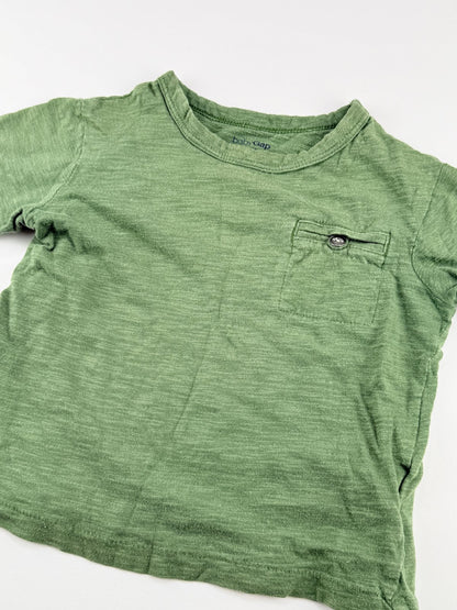 Baby Gap Green Pocket T-Shirt 18-24M
