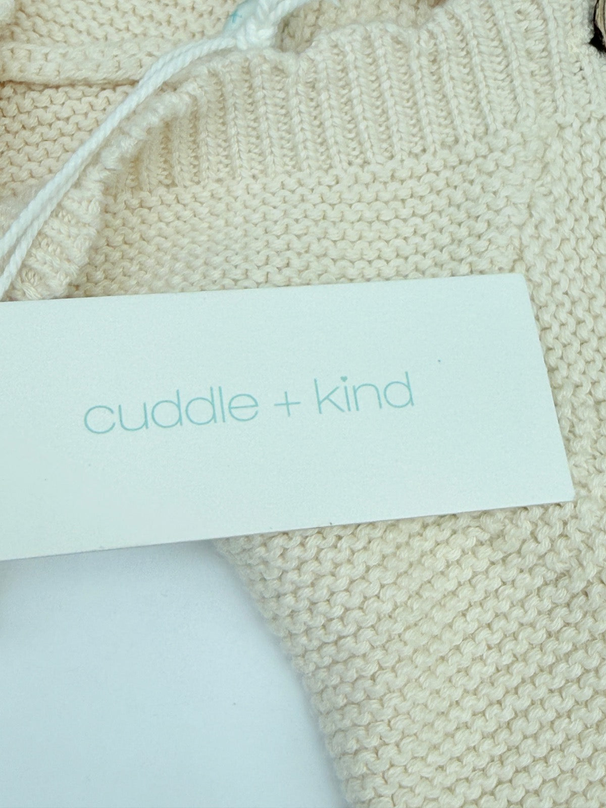 New Limited Edition Cuddle + Kind Bunny Ear Knit Hooded Romper 6-12m