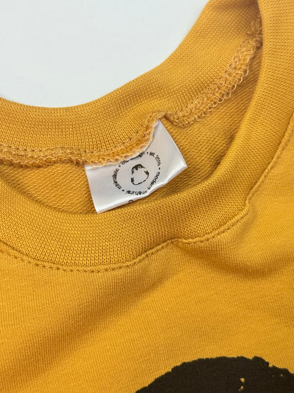 Minimalistic Ole Designs Mustard Penguin Sweatshirt 2 Years