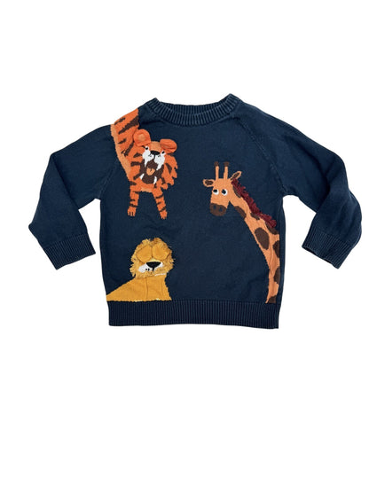 Next Safari Animals Knit Sweater 2-3Y