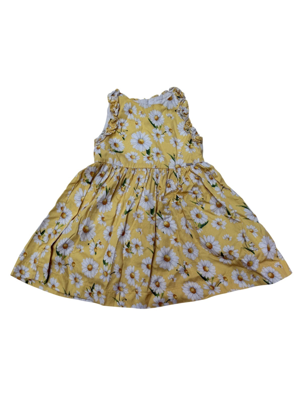 Mayoral Yellow Daisy Print Dress Size 2T