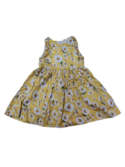 Mayoral Yellow Daisy Print Dress Size 2T