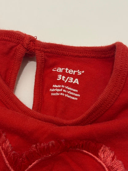Carter's Red Loved Heart Top 3T