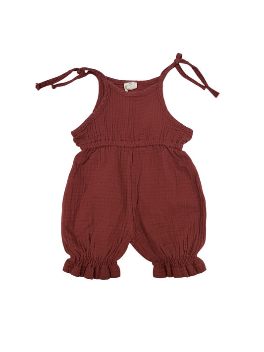 Kids Tales Rust Muslin Romper Size 100
