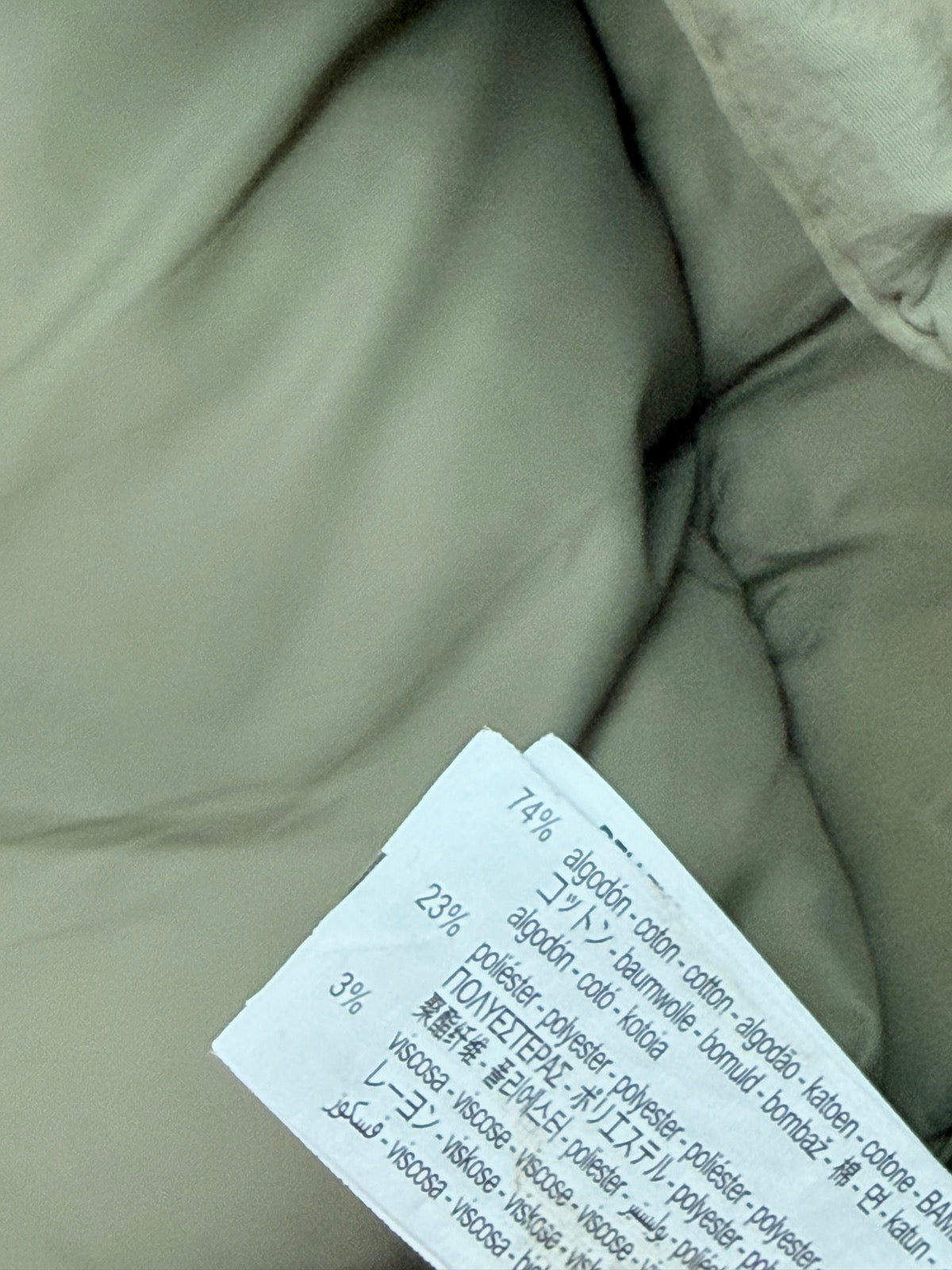 Zara Olive Puffer Vest with Hood 3-4Y