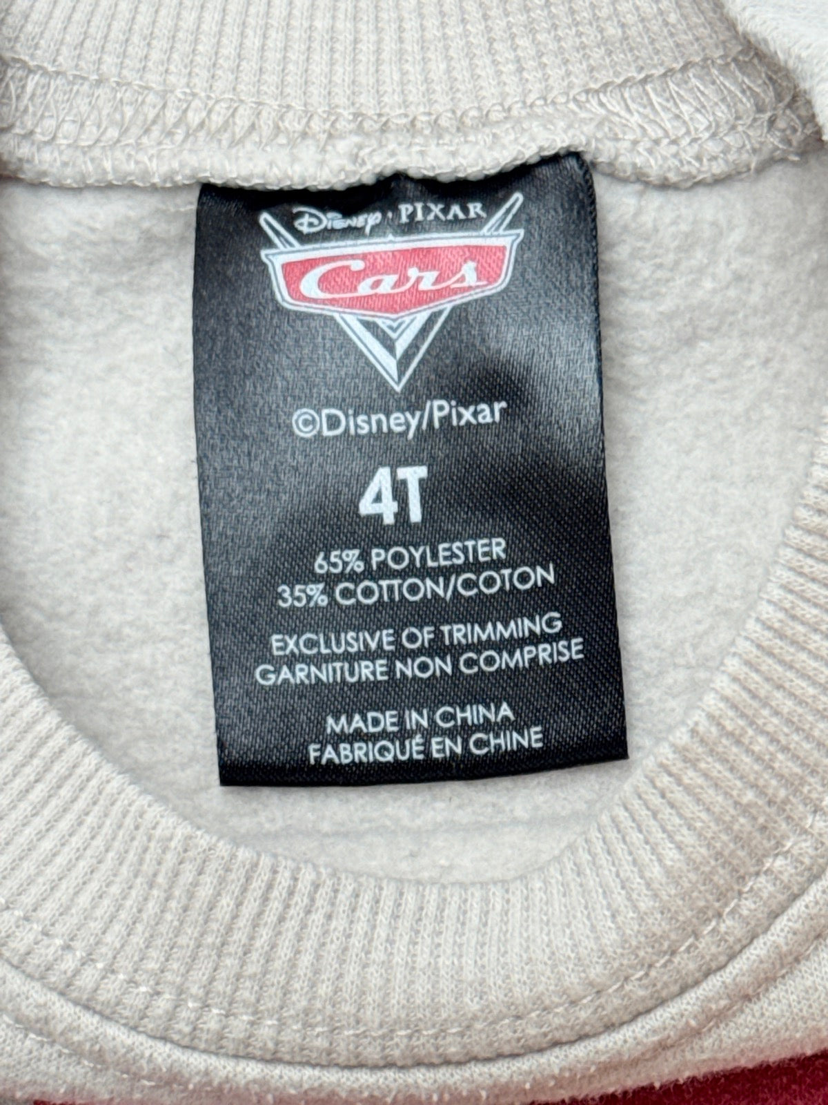 Disney Pixar Cars Lightning McQueen Sweatshirt 4T