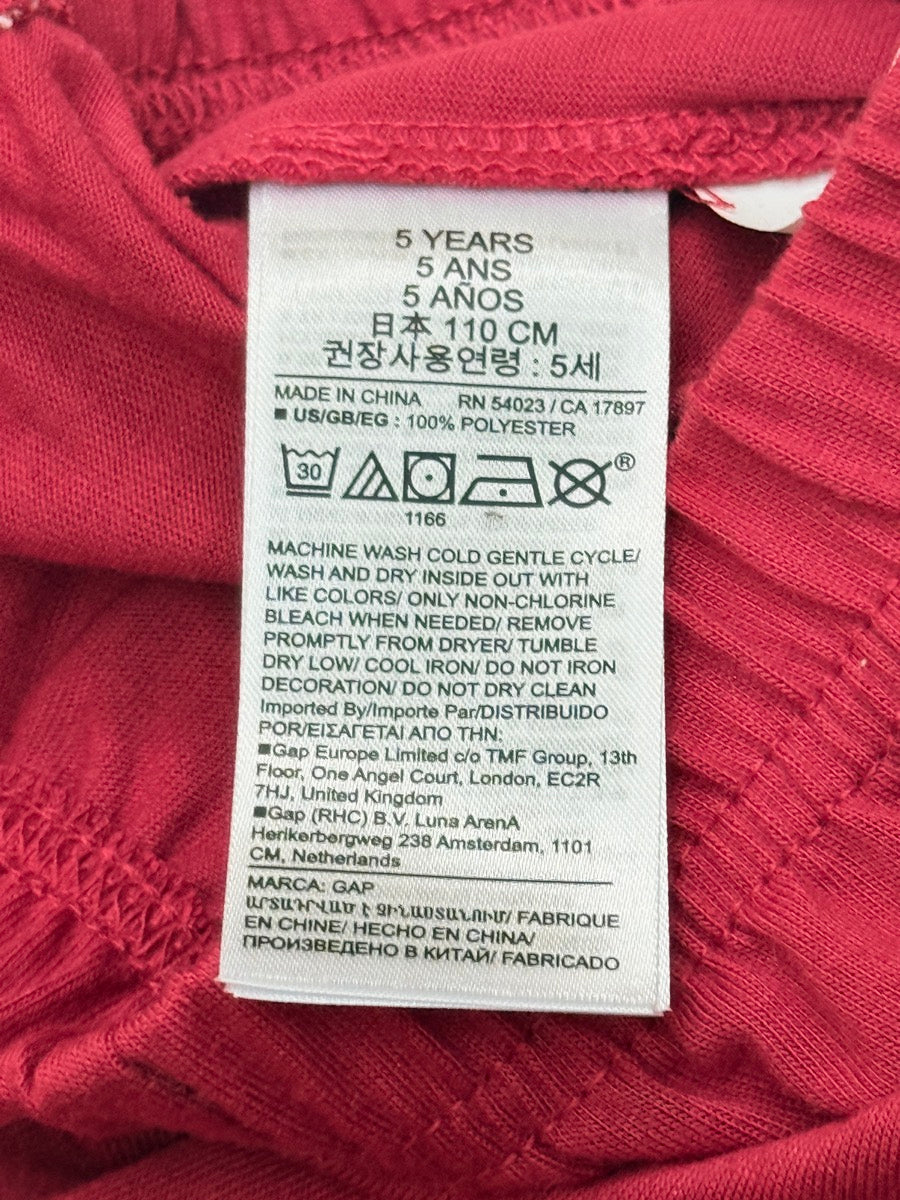 Gap Baby Red Pajama Size 5