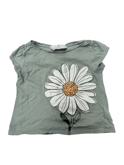 H&M Green Daisy Print T-Shirt 1.5-2T