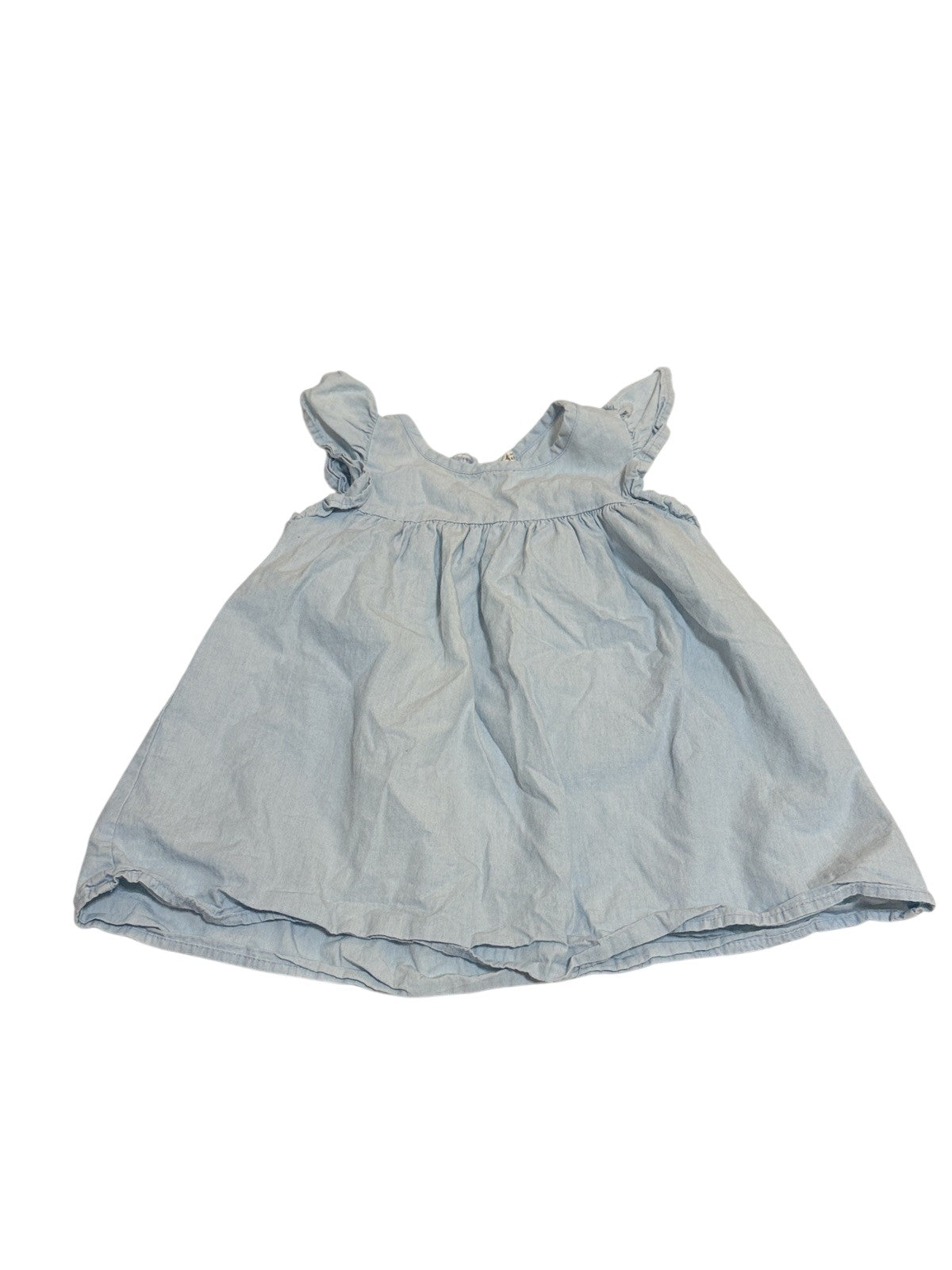 Notechy Light Blue Chambray Ruffle Dress Size 2/3Y