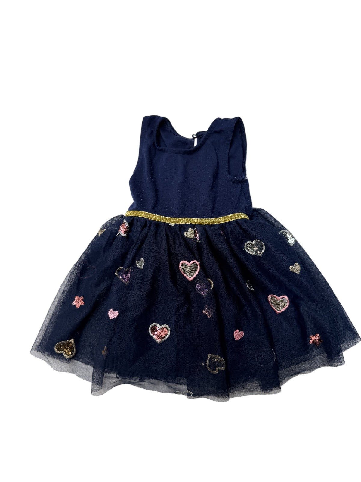 Nanette Lepore Girls Navy Heart Dress 18M