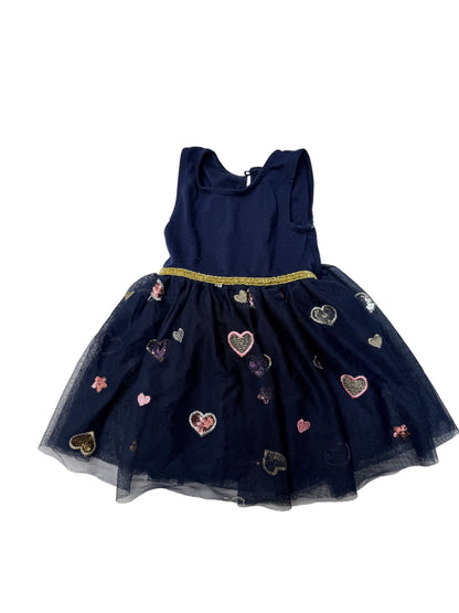 Nanette Lepore Girls Navy Heart Dress 18M