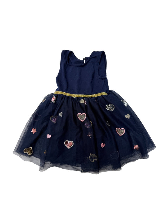 Nanette Lepore Girls Navy Heart Dress 18M