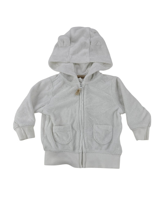 Carter's White Terry Zip Hoodie 3M