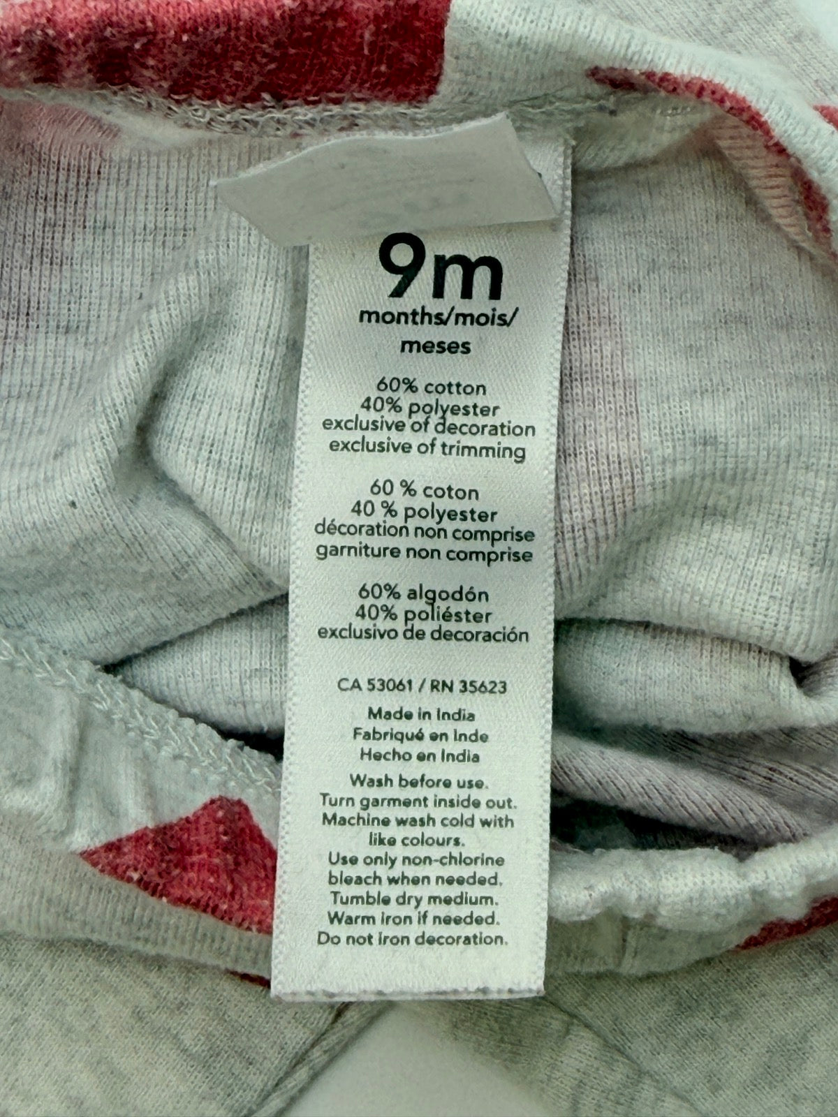 Carter's Heart Print Leggings 9M
