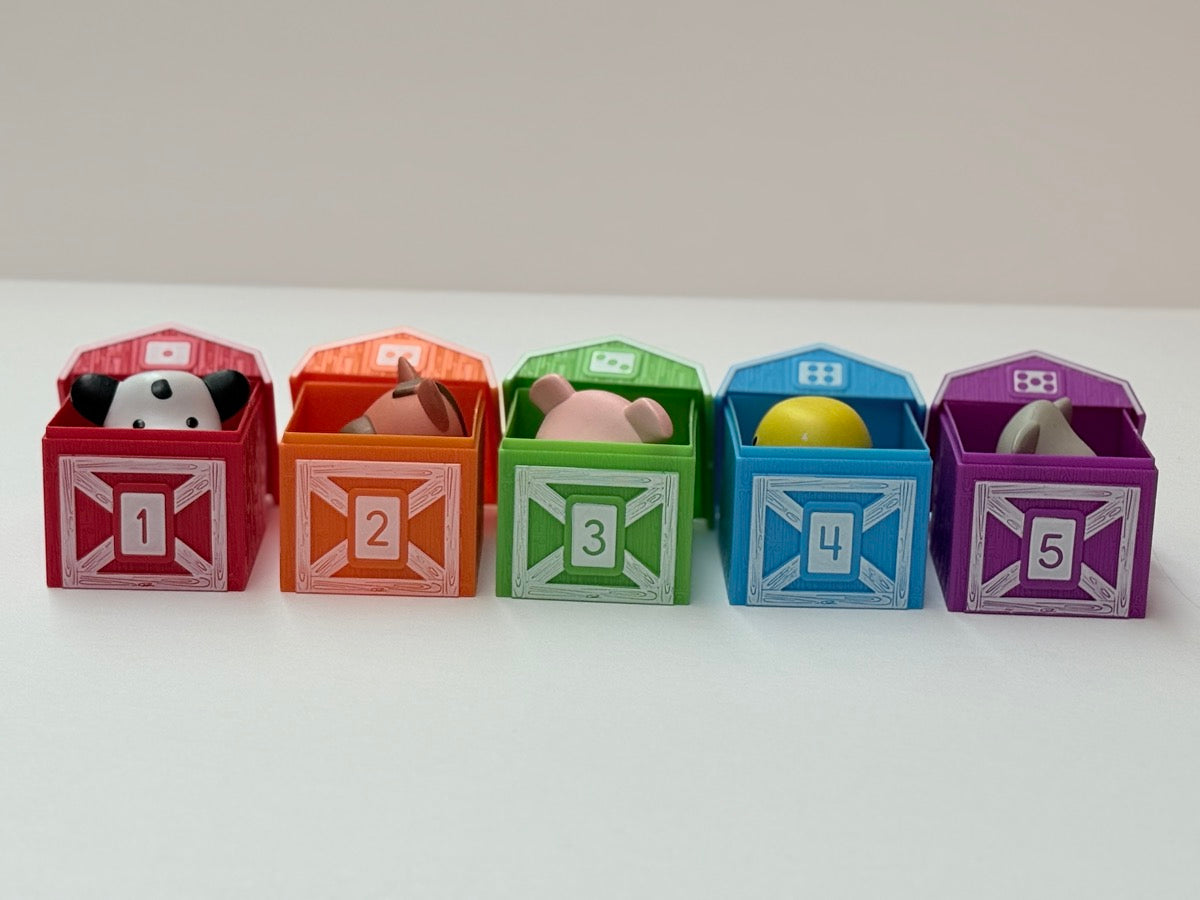 Farm Animal Counting Barns Toy Set 1-5