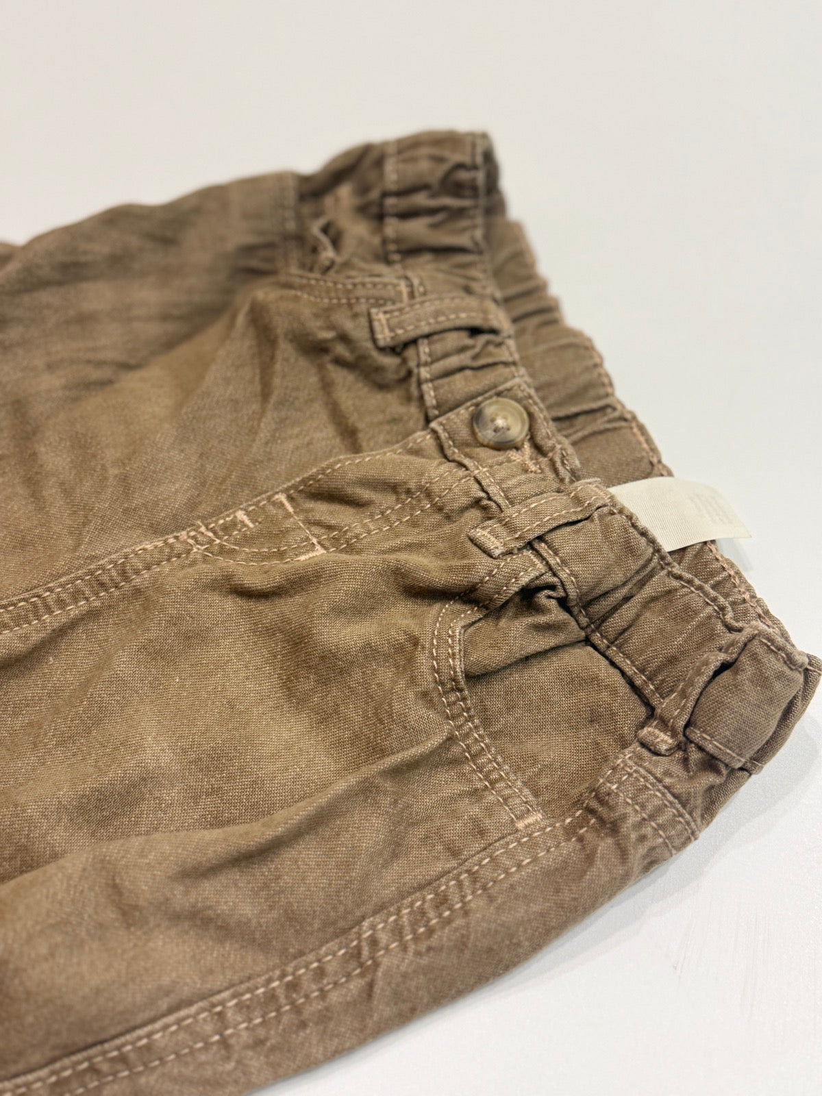 H&M Brown Elastic Waist Pants 18M