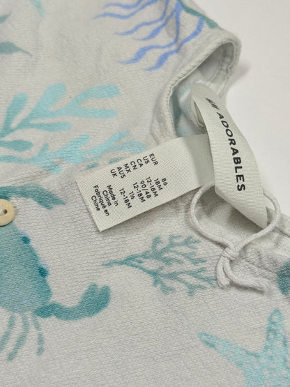 H&M Adorables Ocean Print Romper 12-18m