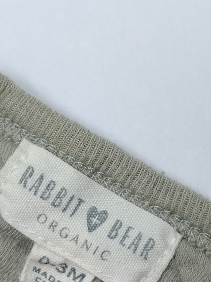 Rabbit Bear Organic Quilted Acorn Footed Sleeper 0-3M