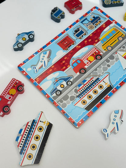 Melissa & Doug Vehicles Chunky Puzzle