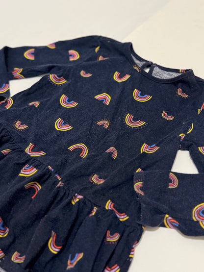 George Rainbow Print Dress 4T